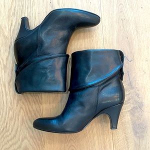 Leather booties by Brown’s